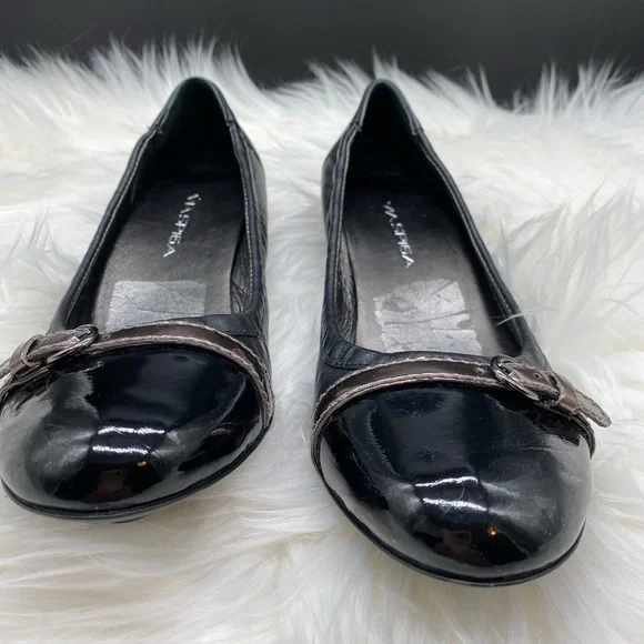 LAST CHANCE Via Spiga Black Ballet Style Flats, 8 - Picture 2 of 9